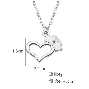 Healing Elegance: Nurse Cap and Syringe Pendant for Doctor Nurse
