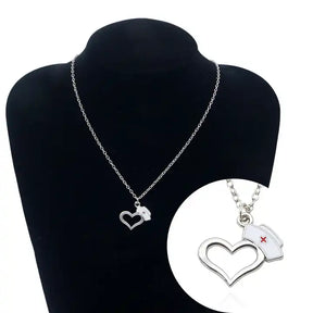 Healing Elegance: Nurse Cap and Syringe Pendant for Doctor Nurse