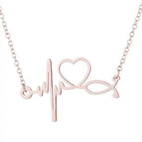 Gift for Doctor Nurse Heartbeat & Stethoscope Pendant Trio