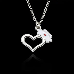 Healing Elegance: Nurse Cap and Syringe Pendant for Doctor Nurse