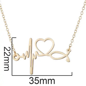 Gift for Doctor Nurse Heartbeat & Stethoscope Pendant Trio