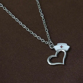 Healing Elegance: Nurse Cap and Syringe Pendant for Doctor Nurse