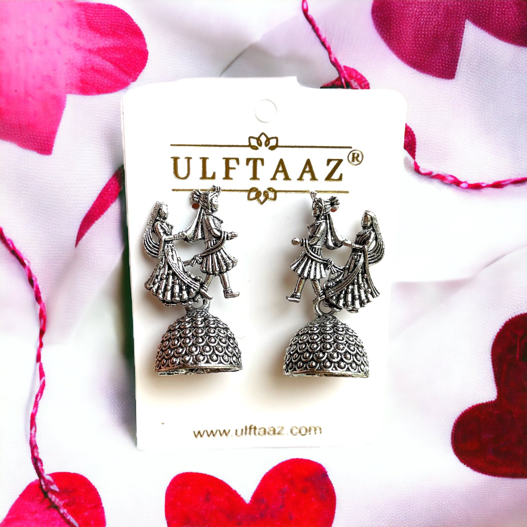Dulha-Dulhan Earrings with Jhumka Dangles