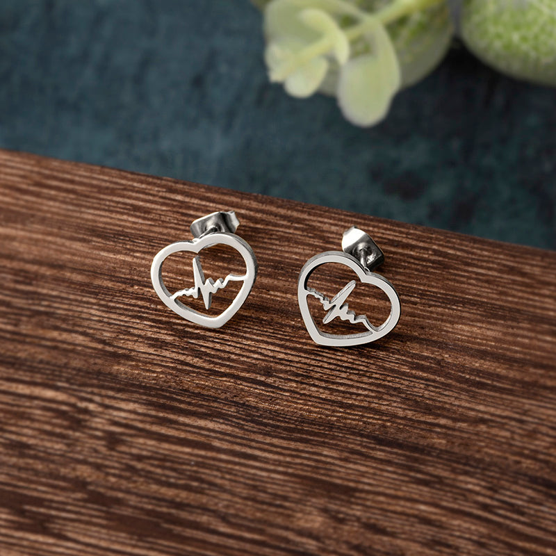 Heart & Pulse Earrings: Ideal Doctor's Gift